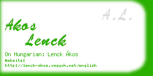akos lenck business card